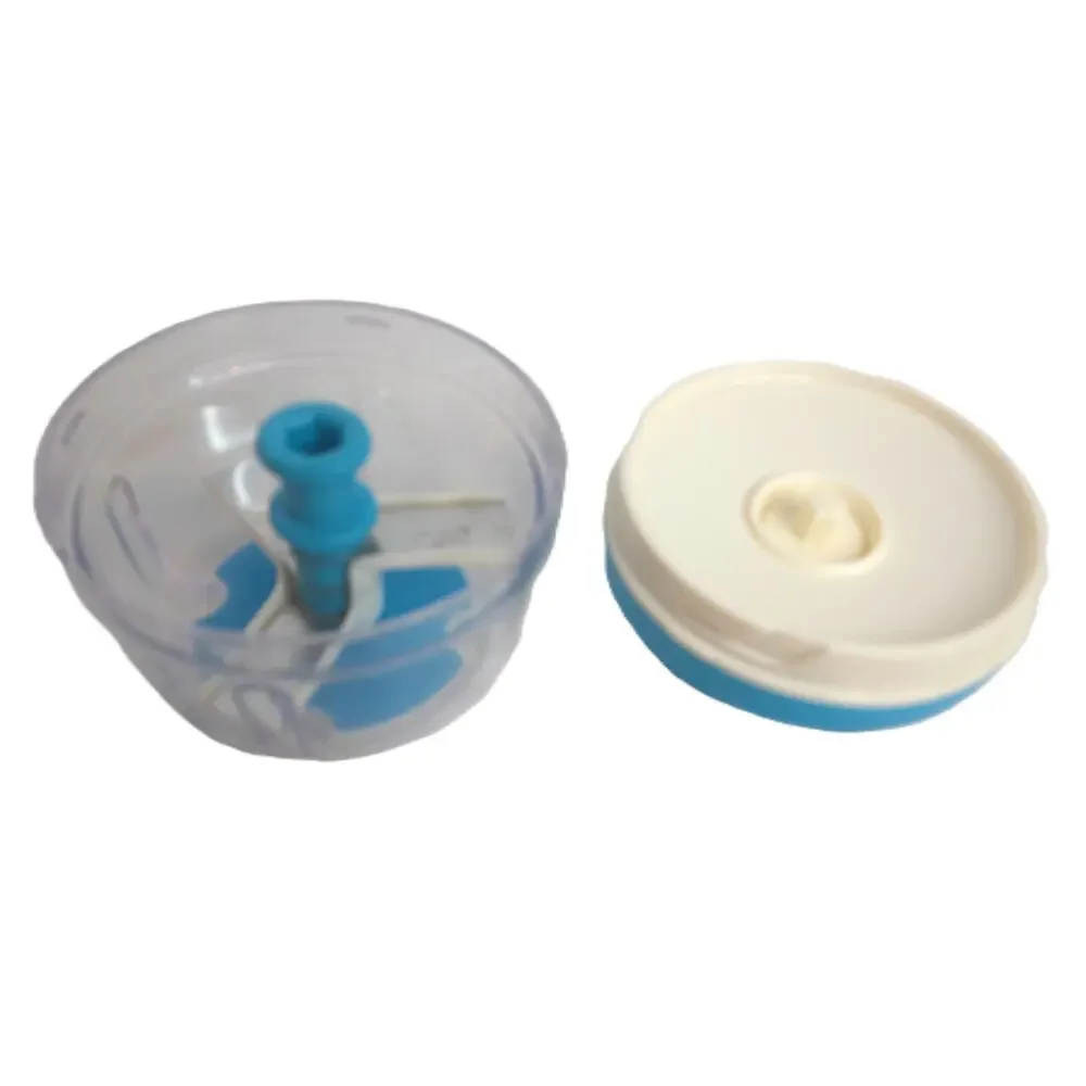 Tupperware Chop N Prep Chef Mini Manual Food Chopper Blue Clear
